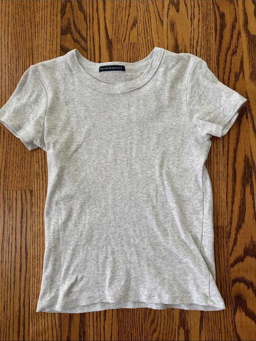 Brandy Melville Light Gray Short Sleeve Tee